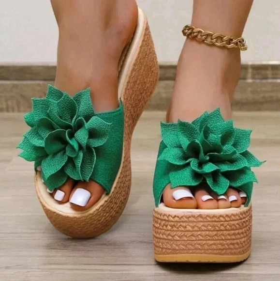 New Spring/Summer Thick-Soled Wedge Heeled Sandals With Waterproof Platform - Picture 1 of 4
